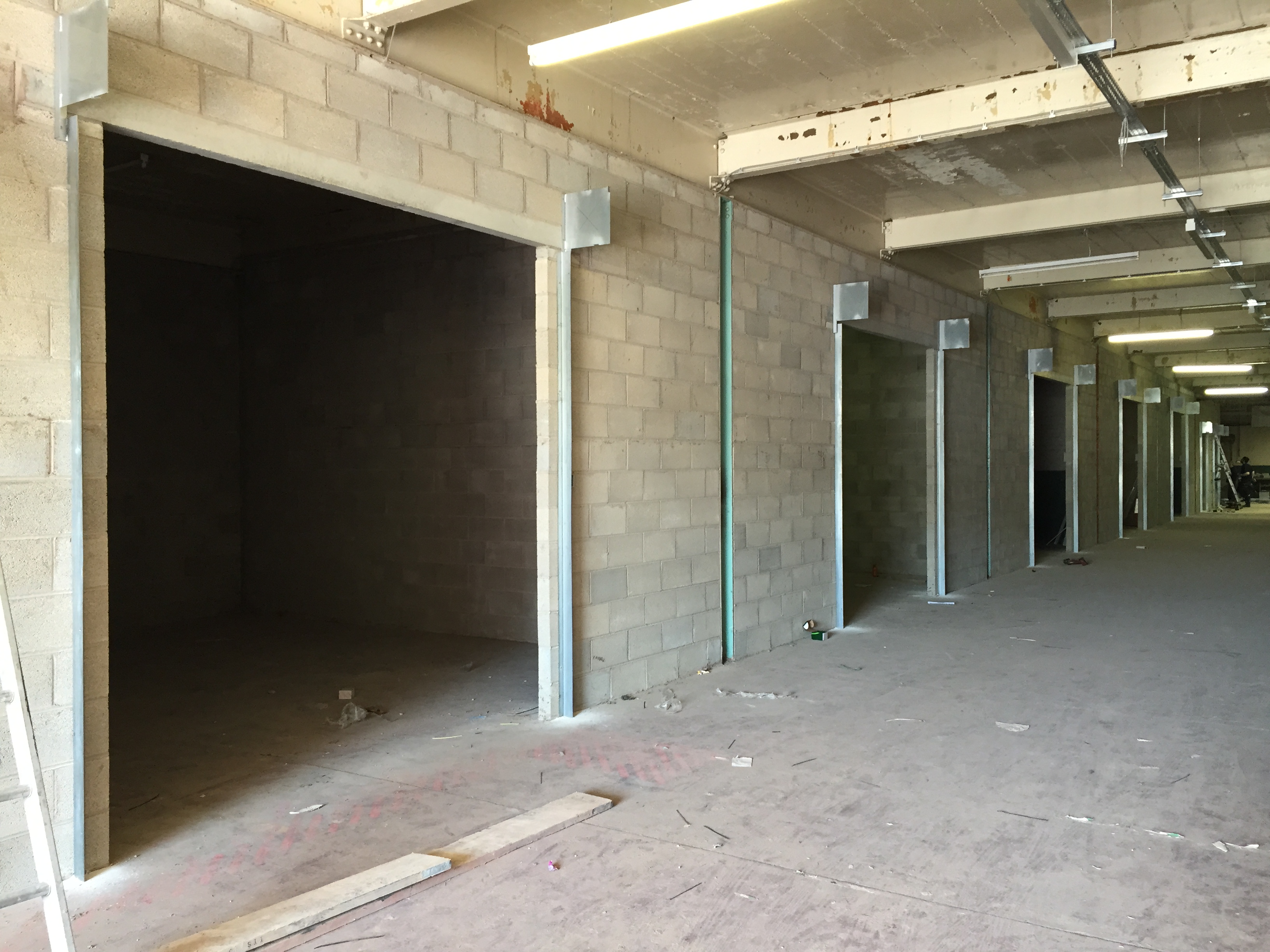 roller shutters Installation of 30 steel electrically operated roller shutters to a new storage complex in Warrington.